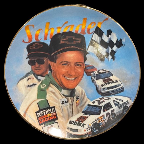 Vintage Nascar Collector Plate "Kenny Schrader", 1990 - Picture 1 of 2